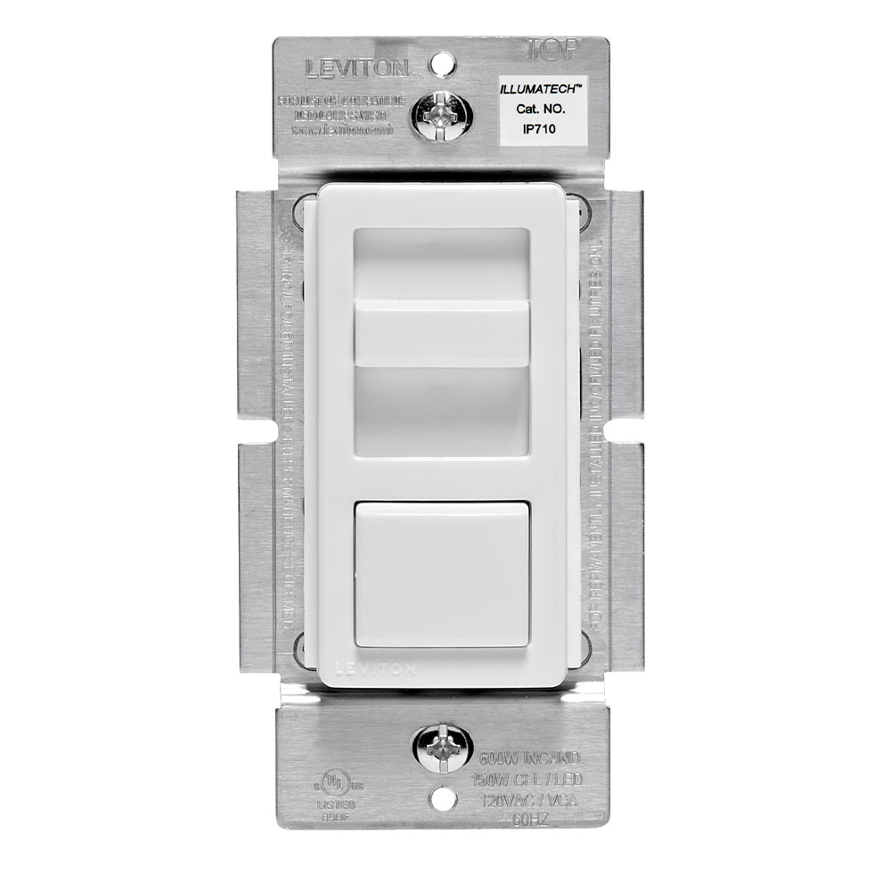 Product image for IllumaTech Dimmer Switch for 0-10V LED, Mark 7 Florescent Ballasts, USMCA Compliant