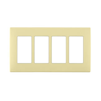 Product image for RENU® 4-Gang Screwless Snap-On Wallplate, Corn Silk