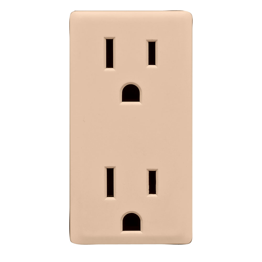 Product image for RENU® 15 Amp Tamper-Resistant Outlet/Receptacle Color Change Faceplate, Dapper Tan