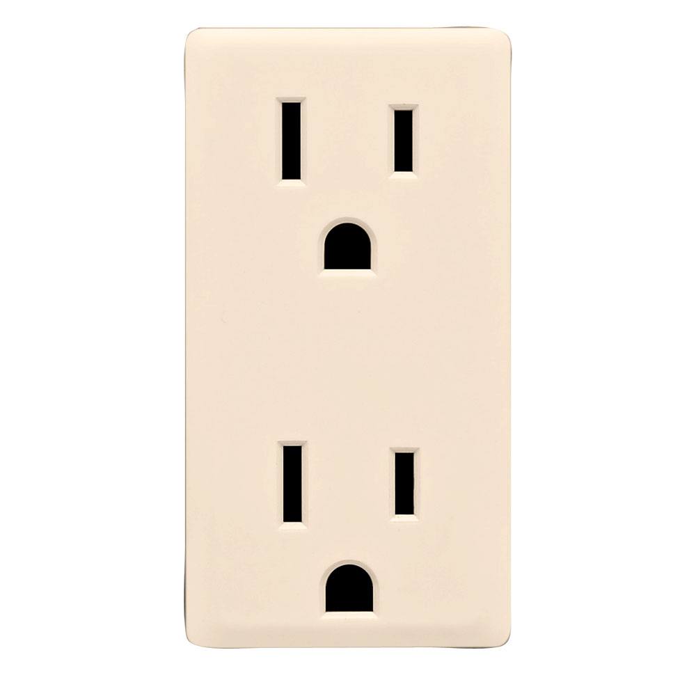 Product image for RENU® 15 Amp Tamper-Resistant Outlet/Receptacle Color Change Faceplate, Gold Coast White