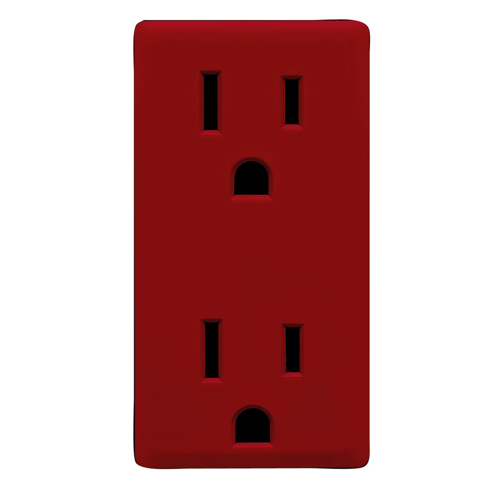 Product image for RENU® 15 Amp Tamper-Resistant Outlet/Receptacle Color Change Faceplate, Red Delicious