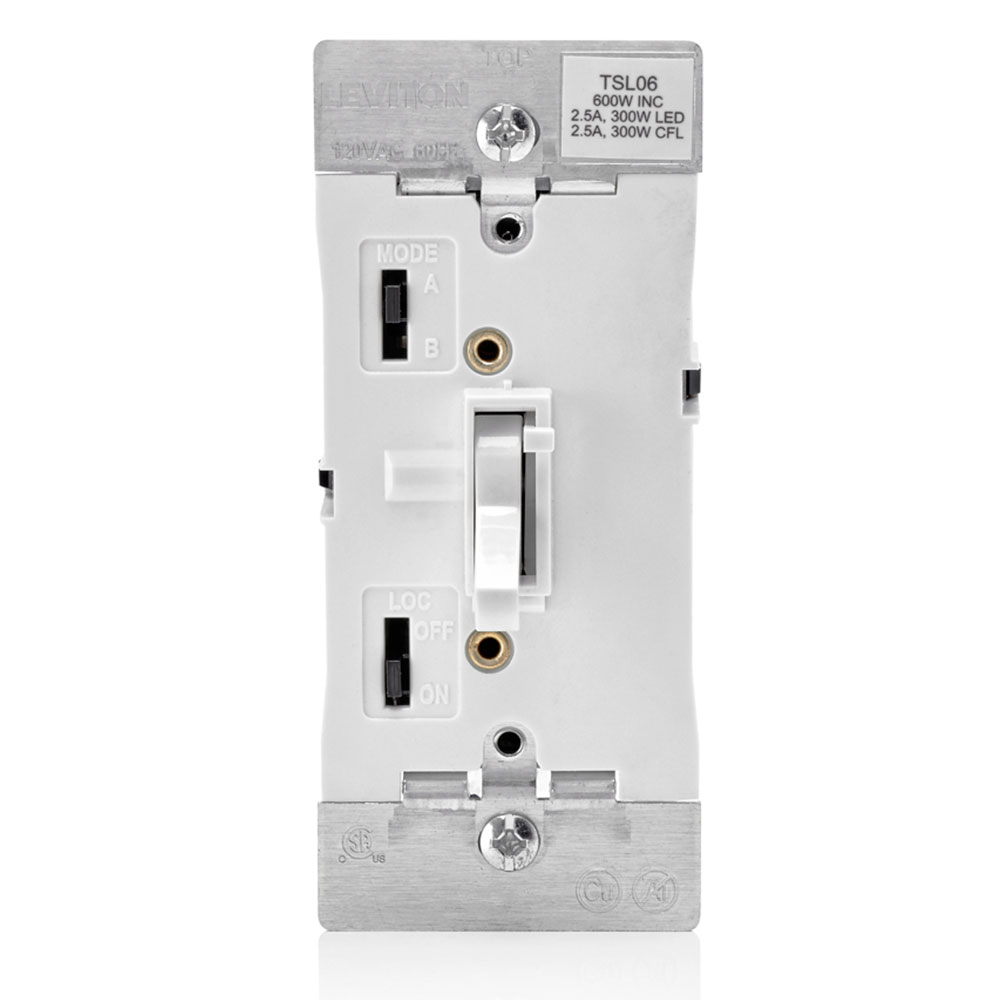 Product image for Toggle Slide Dimmer Switch for Dimmable LED, Halogen and Incandescent Bulbs