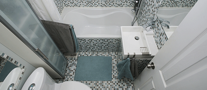 Up View of bathroom