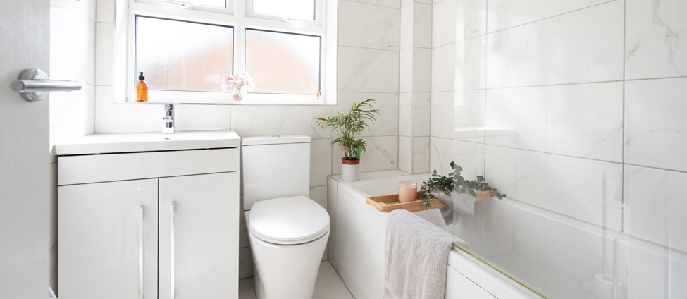 All white bathroom