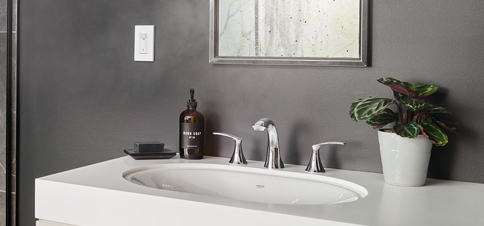 Photo of Leviton Motion Sensing Switch in bathroom