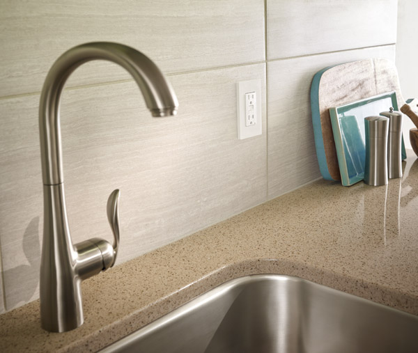 Leviton GFCI Outlet on Kitchen Wall