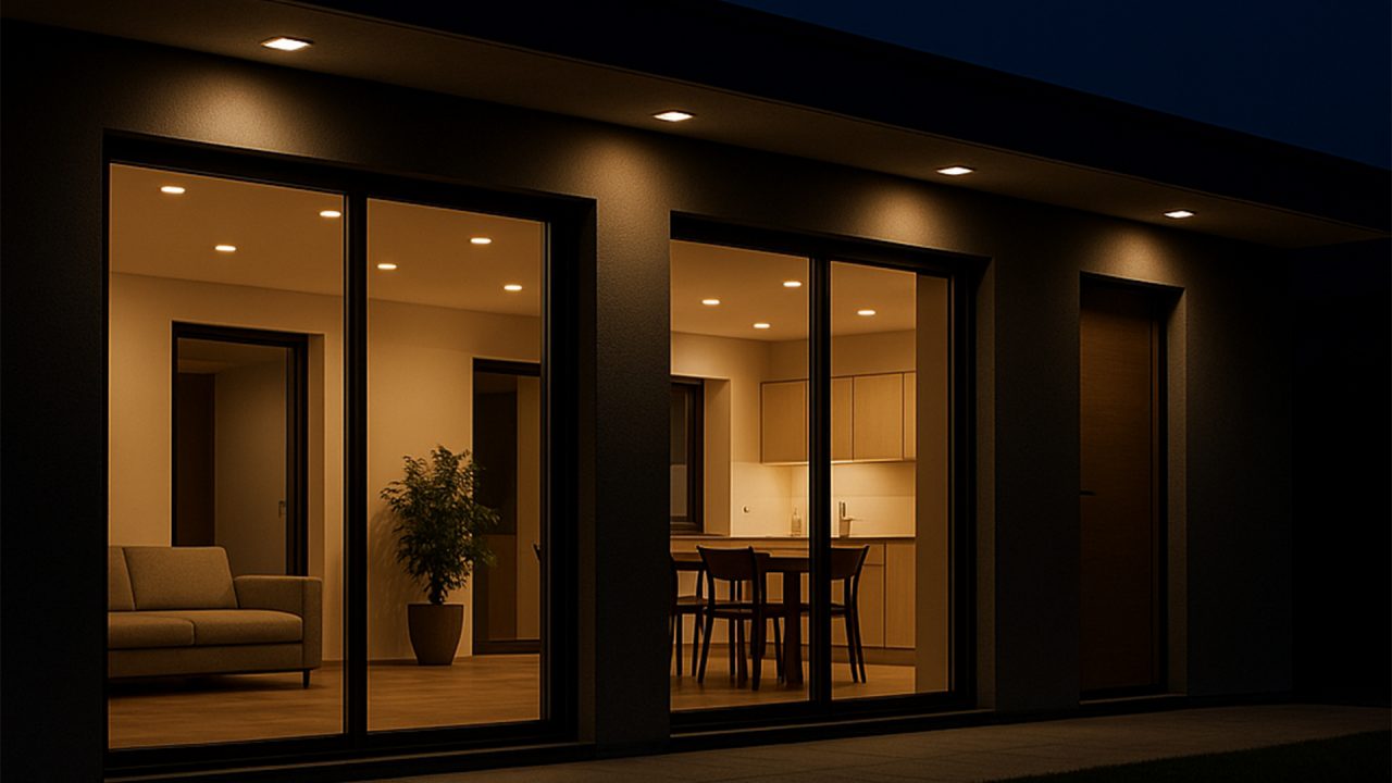 square downlights night
