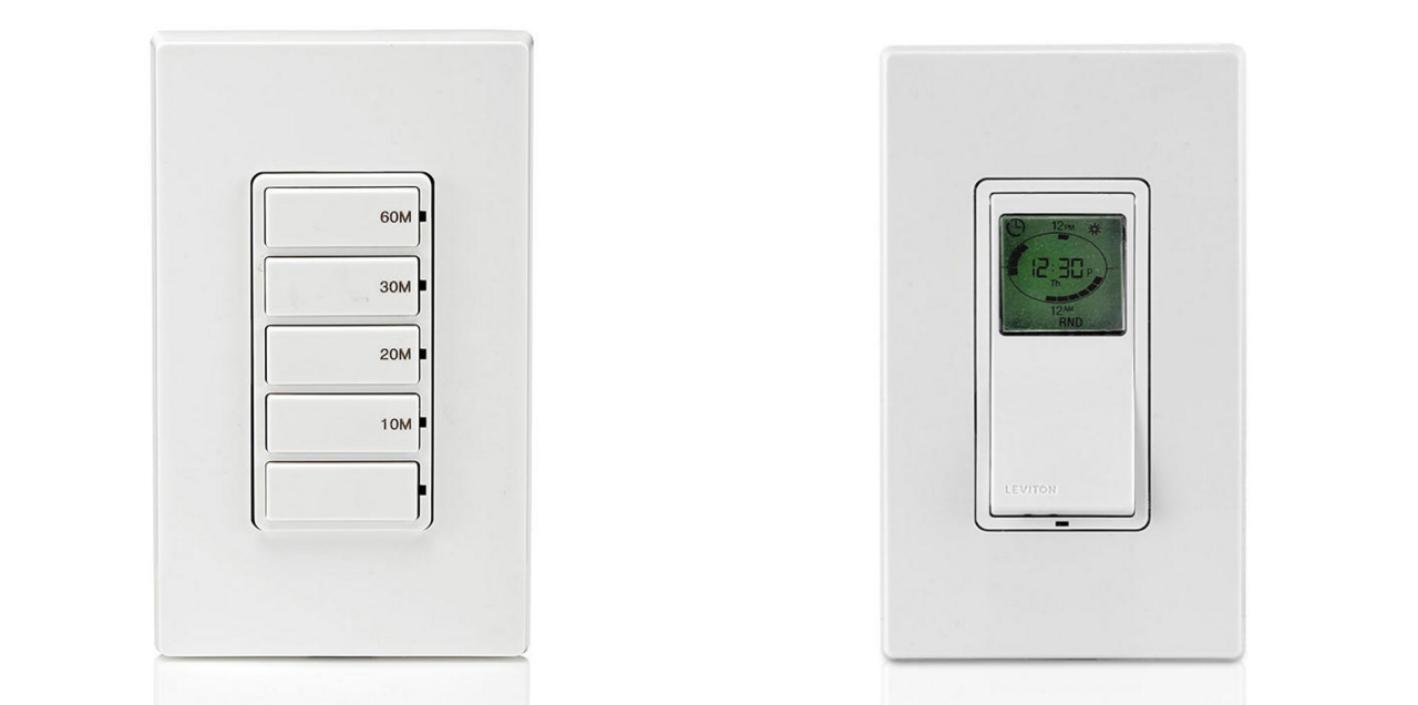 Leviton Countdown Timer Switch and Programmable Timer Switch