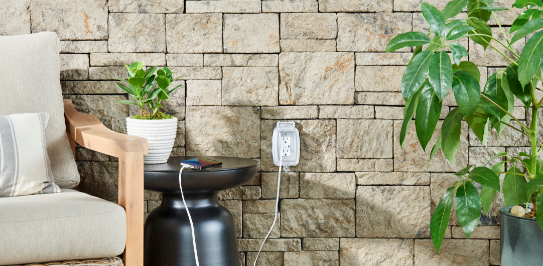 Modern seating area with Leviton USB Outlet
