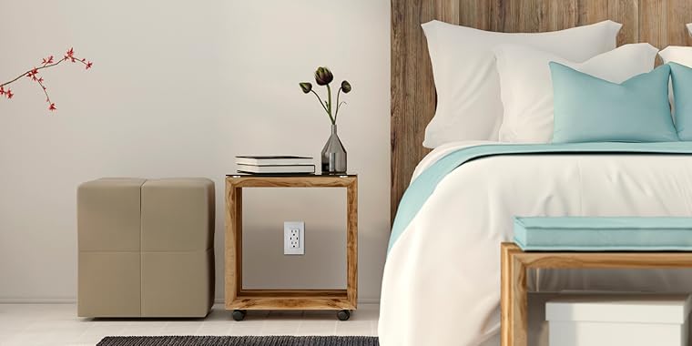 Leviton USB Outlet in modern bedroom